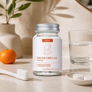 [FROM OREUM] 60 Tabletas de Pasta Dental Sólida con Sabor a Mandarina de Jeju para el Cuidado Diario de los Dientes - Product Image 2
