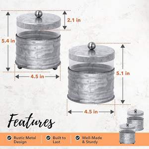 Great Quality In Responsible Price High quality galvanized <b>kitchen</b> <b>storage</b> container with lid for safe food grade <b>storage</b> - Product Image 4