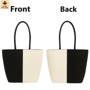 Sac de plage en jute naturel laminé, sac de voyage, 46x35x15 cm, logo personnalisé, vente en gros, OEM, marque privée, commande en gros, modèle SS350 - Product Image 1