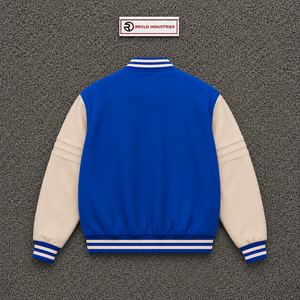 CLASSIC BLUE <b>ATHLETIC</b> LETTERMAN VARSITY JACKET FOR MEN EVERYDAY CASUAL Color Button Closure Turn-down Collar Regular Fit Autumn - Product Image 6