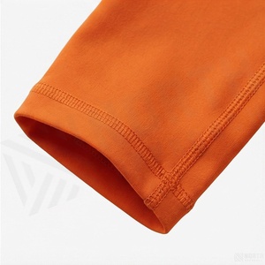 High Waist Orange <b>Women's</b> <b>Leggings</b> Full Length Seamless Knitted Stretch Breathable Sporty Style All Seasons - Product Image 6