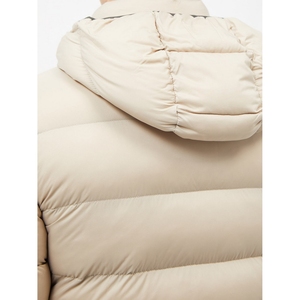 Blouson matelassé en toile unie pour homme, veste d'hiver en nylon, col montant, fermeture éclair, manteau décontracté OEM ODM - Product Image 3