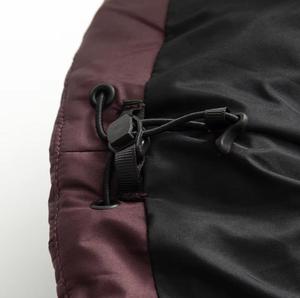 Men's <b>Burgundy</b> Puffer Jacket Hooded Collar Zipper Closure Regular Length Casual Winter Wear Eco-Friendly Minimalist Thick - Product Image 5