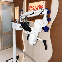 Microscope dentaire biologique ROM-6 pour chirurgie maxillo-faciale et endodontie, grossissement zoom 3/5 étapes, éclairage coaxial