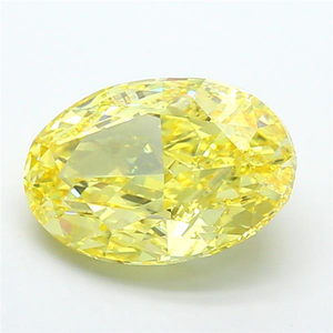 Pierres précieuses certifiées CVD, pierres de luxe étincelantes, taille ovale, jaune intense fantaisie, bijoux fins, diamants cultivés en laboratoire - Product Image 2