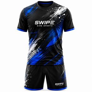 เสื้อฟุตบอลผู้ใหญ่แบบยูนิเซ็กซ์ โพลีเอสเตอร์ 100% น้ำหนัก 140 กรัม พิมพ์ลายดิจิทัล ชื่อทีม หมายเลข คอวี แขนสั้น - Product Image 6