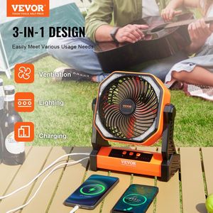 8 pollici lanterna a LED ricaricabile alimentato a batteria ventilatore portatile 4 velocità regolabile personale USB a batteria per la casa in campeggio - Product Image 2
