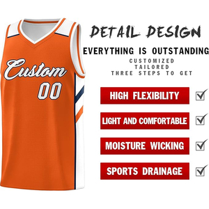 ชุดเสื้อและกางเกงบาสเก็ตบอลแบบกำหนดเอง พร้อมโลโก้ทีม ชื่อ หมายเลข ป้ายชื่อ พิมพ์ลายแบบซับลิเมชั่น ปักลาย 3 มิติ เอวยางยืด ผลิตจากโพลีเอสเตอร์ 100% - Product Image 3