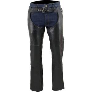 Chaps de moto en cuir noir premium pour homme ML1191 2025, doublure thermique à fermeture à pression, vêtements de course automobile - Product Image 6