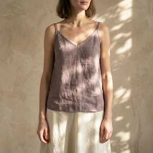 Camiseta sin mangas informal de cuello redondo con estampado tie-dye para mujer, estilo minimalista, transpirable, para verano - Product Image 2