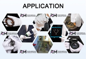 Gants de nettoyage professionnels RMI pour bijoux, respirants, avec manchette de sécurité, sans poudre, en polyester et coton blanc, pour le travail et les cérémonies - Product Image 5