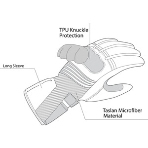 Premium Quality Leather Taslan Fabric Winter Motorcycle Racing <b>Gloves</b> TPU Coated Carbon Shell <b>Touch</b> Screen Waterproof Breathable - Product Image 6
