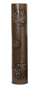 Wholesale Modern Brown Laser Cut Metal Cylinder Pillar Candle Holder Set Decorative Hollow Floor Lantern Home Garden <b>Lighting</b> - Product Image 5
