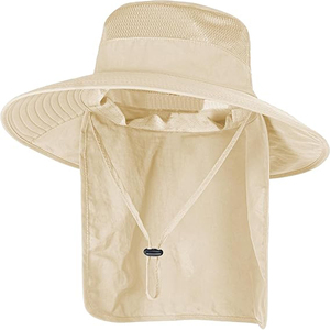 Chapeau de pêcheur en maille personnalisé, chapeau de plage anti-UV, chapeau bob rose avec rabat pour le cou, protection UV réglable pour la pêche et la chasse - Product Image 5