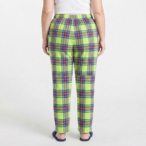 Pantalon de pyjama en flanelle pour femme, motif écossais, taille à cordon, 100 % coton, pantalon de nuit en flanelle - Product Image 2