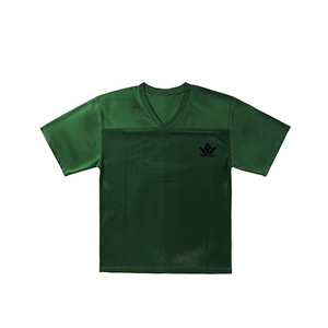 เสื้อฟุตบอลผู้ชายสีเขียว คอวี แขนสั้น ผ้าตาข่าย ระบายเหงื่อได้ดี ทรงปกติ ใส่ได้ทุกฤดู ผลิตจากโพลีเอสเตอร์ ชุดกีฬา - Product Image 3