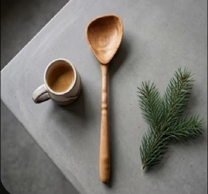 Craft Emporium Exports Handcrafted Classic <b>Wooden</b> Soup <b>Ladle</b> Long Handle Eco-Friendly Serving Spoon Natural Wood Kitchen Cooking - Product Image 1