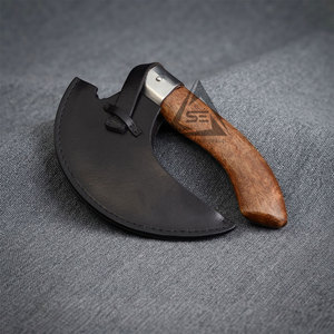 Accessoires de cuisine de qualité supérieure, hache à pizza en acier inoxydable avec manche en bois, taille et couleur personnalisables - Product Image 3