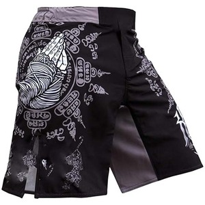 Fight Pattern Light Weight Four-Way Stretch Kickboxing Shorts Cotton and Corduroy Muay Thai Boxing <b>Trunks</b> for <b>Men</b> and Women MMA - Product Image 4
