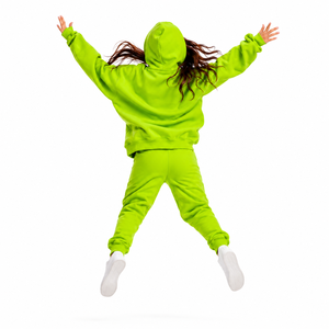 Ensemble de survêtement vert citron pour femme, coupe ample, manches longues, couleur unie, sweat-shirt décontracté et pantalon avec poches latérales, idéal pour l'automne - Product Image 3
