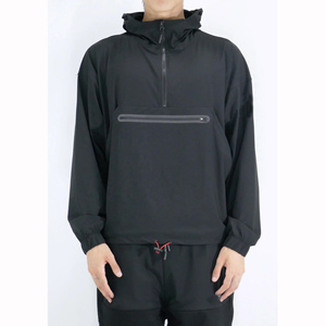 บริการ OEM ราคาขายส่ง เสื้อแจ็คเก็ตกันน้ำสำหรับผู้ชาย เสื้อแจ็คเก็ตกันลมแบบ Anorak สั่งทำได้ ขนาดใหญ่ ระบายอากาศได้ดี - Product Image 1