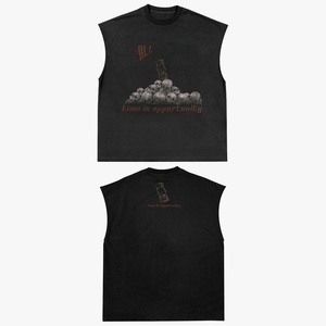 Camiseta sin mangas para mujer, 180 GSM, algodón y spandex, suave, negra, con estampado personalizado, camisetas de algodón para mujer - Product Image 4