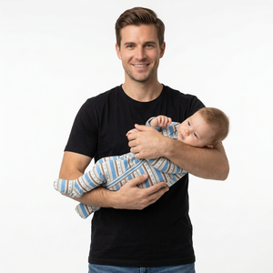 Baby Striped Romper Full Sleeve Zipper Closure Soft Cotton Bodysuit Unisex Infant Toddler Casual Wear - Product Image 3