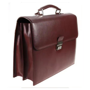 Sac pour ordinateur portable en cuir véritable de qualité supérieure avec compartiments fonctionnels pour un transport organisé, design durable et rangement équilibré - Product Image 1