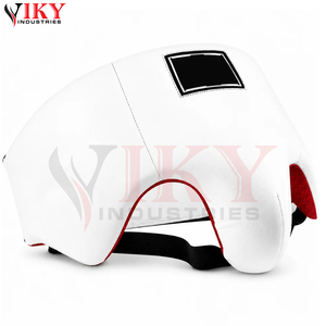 Meilleures ventes : Ensembles de boxe en cuir véritable haute performance, sur mesure, marque privée, avec doublure intérieure géométrique blanche et rouge - Product Image 3