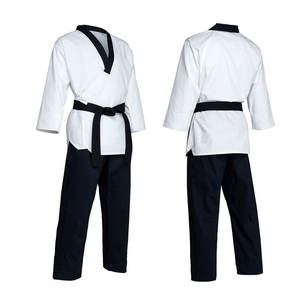 High Quality Lightweight Karate Gi 10oz Cotton Polyester Free <b>White</b> <b>Belt</b> Custom Martial Arts Uniform - Product Image 1