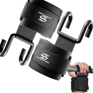 Ganchos Planos para Levantamiento de Pesas en Gimnasio, Ganchos de Soporte para Entrenamiento Físico, Diseño y Color Personalizados - Product Image 1