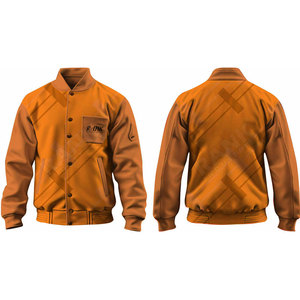 Chaqueta Letterman para Hombre 2026, Cuello Alto, Logotipo Frontal, Ecológica, Transpirable, Forro Polar Ligero, Chaqueta de Invierno - Product Image 6