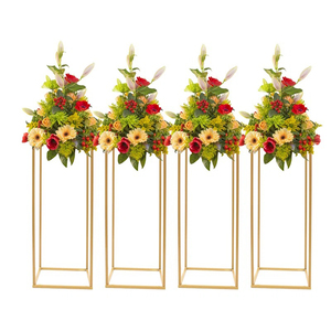 Flower Vase Wedding Table Center Decor Suitable Home Gold Wedding Flower Rack Metal Aluminum Carton Wedding Aluminum Carton - Product Image 1