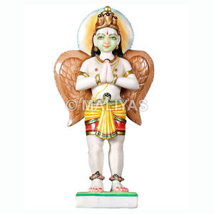 Statue de Garuda en marbre |   Fabricant de murtis en marbre Garuda Bhagwan – Maliyas - Product Image 1