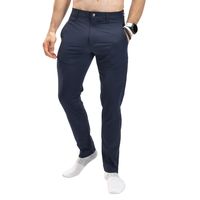 Celana Chino Pria Smart Casual Bahan Stretch Dengan Kancing Depan, Loop Sabuk, Saku Samping Fungsional, Nyaman, Slim Fit