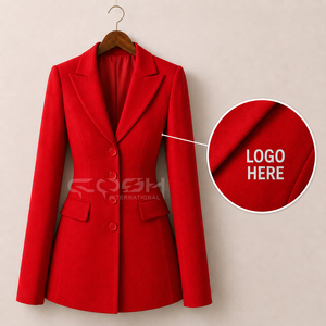 Cosh International, Ropa Griega, Color Rojo, Delta Sigma, Chaqueta de Negocios Elegante de Poliéster Tejido, Abrigo Blazer para Oficina - Product Image 1
