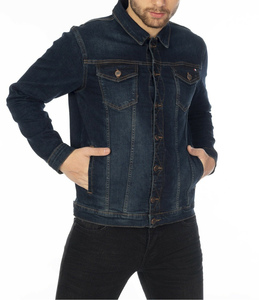 Chaqueta vaquera azul para hombre, estilo casual, a la moda, cómoda para el día a día, estilo streetwear, con lavado desgastado, para invierno. - Product Image 6