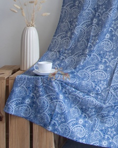 Nouveauté Rideaux en coton imprimés personnalisés faits à la main à motifs floraux, parfaits pour les magasins d'ameublement - Product Image 3