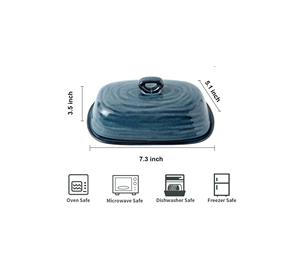 Mantequillera de Vidrio con Tapa y Asa de Anillo, Bandeja de Servicio Lisa, Almacenamiento de Mantequilla para Mesa de Cocina Moderna, Diseño Elegante y Duradero - Product Image 5