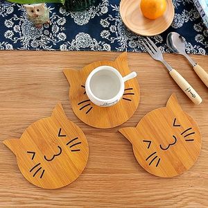 Juego de Posavasos Redondos de Madera Ecológicos Personalizados, Diseño Rústico, Grabado Láser con Nombre de Familia y Fecha de Creación, Manteles Individuales Personalizados - Product Image 3