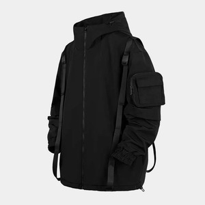 Chaqueta Bomber Urbana con Capucha Techwear, Estilo Ninja Cargo, Unisex, Resistente al Viento, Táctica, para Deportes al Aire Libre - Product Image 6