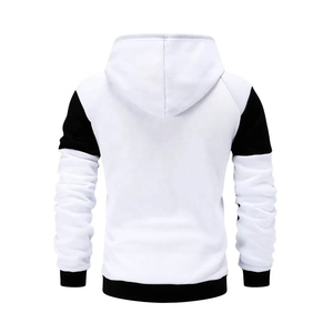 Ensemble de survêtement à capuche pour homme, color block, manches longues, fermeture éclair, respirant, polyester et coton, coupe décontractée, automne - Product Image 3