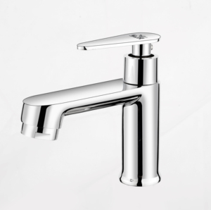 Robinet de lavabo sur colonne haut de gamme en laiton chromé, pour montage sur plan, usage intensif en plomberie - Product Image 3