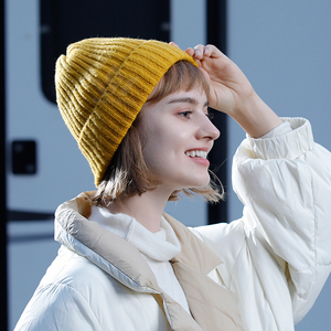 Gorro Unisex de Acrílico Blanco, Color Sólido, Tejido Acanalado, Diseño Cálido e Informal para Invierno, para Adultos, 56-58CM - Product Image 5