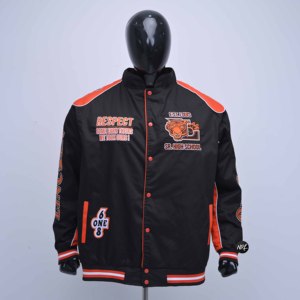 Wholesale High Quality Custom Button <b>Racer</b> <b>Jacket</b> Men Windproof Sporty Color Blocking Polyester Trendy Lightweight All Seasons - Product Image 1