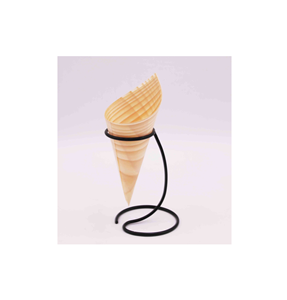 Mini Kitchen Stainless Steel Cone <b>Basket</b> Black Wire Snack Holder Stand for Fries Chips Baking Pastry Tools - Product Image 4