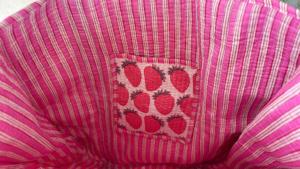 Quilted Kantha Stitch Geometric Pattern <b>Foldable</b> Rope Handle Cotton Tote <b>Bag</b> Eco Friendly Reusable Shoulder Handbag - Product Image 3