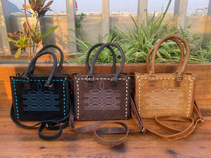 Top Fashion femmes en cuir suédé véritable point de botte grande capacité dissimulé transporter Mini sac fourre-tout en cuir véritable sacs à main de luxe - Product Image 3