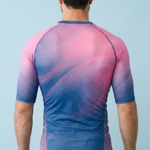 Custom Front Logo Sporty Half Sleeve Compression Shirt for Men Sports Training Gym Workout Quick Dry Athletic Performance - Product Image 3