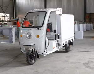 รถสามล้อบรรทุกสินค้าแบบมีห้องโดยสารและตู้แช่แข็ง รุ่น SC1-Gasoline Freezer Tricycle /Electric  สีขาว - Product Image 1